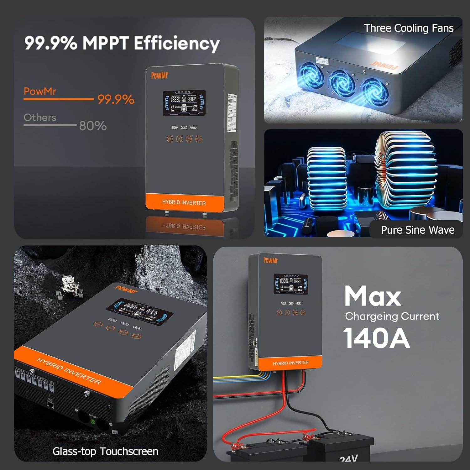 PowMr USA 4000W 24V 하이브리드 태양광  - Wind Solar Hybrid Kit 리뷰 및 가격