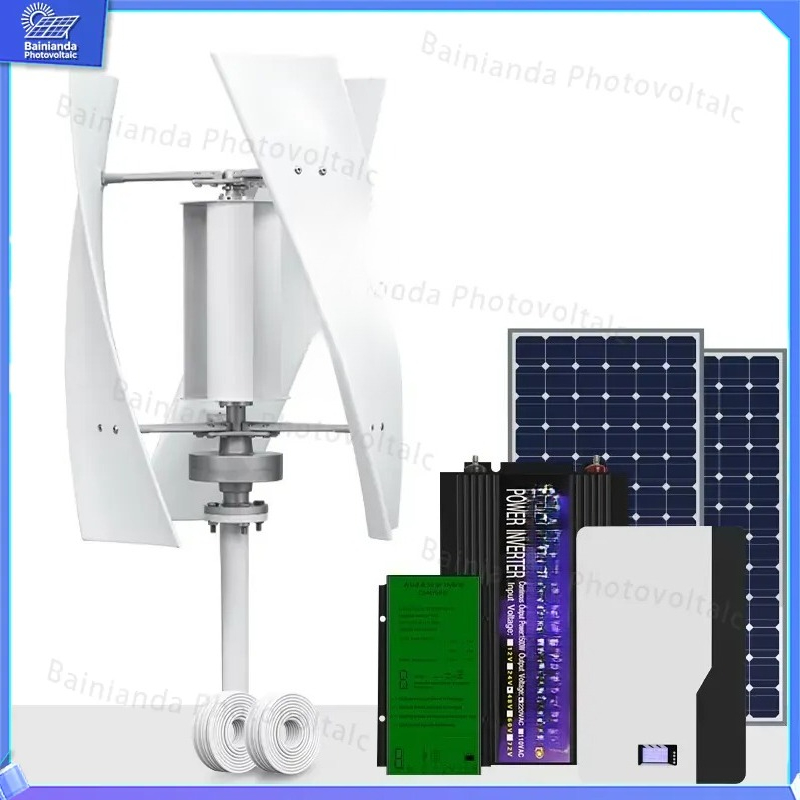 수직형 풍력 터빈 발전기 태양광 패널 하이브리드 시스템 - Renewable Energy Grid 리뷰 및 가격